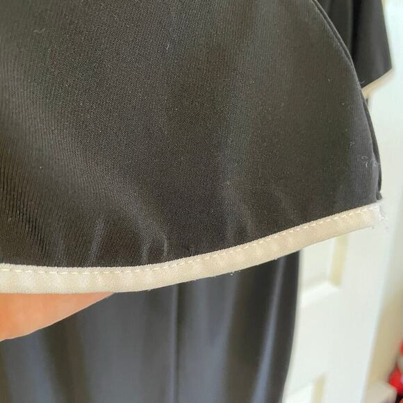 Nik And Nash Womens Dress Sz L Black Long Bell Sleeves Midi Boat Neck - Picture 10 of 11